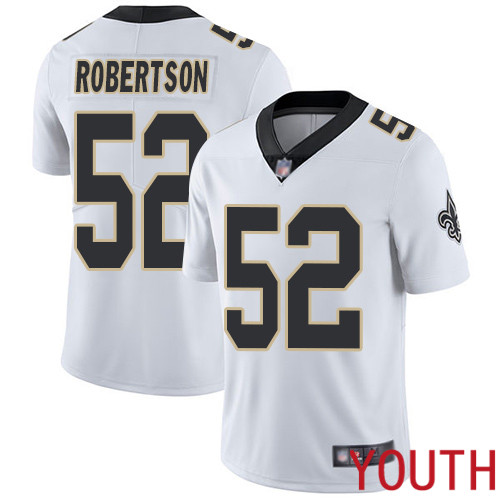New Orleans Saints Limited White Youth Craig Robertson Road Jersey NFL Football #52 Vapor Untouchable Jersey->new orleans saints->NFL Jersey